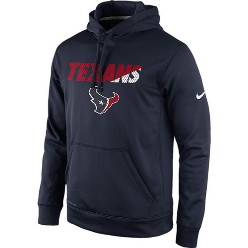 Houston Texans Nike Kick Off Staff Performance Pullover Hoodie Navy - Click Image to Close